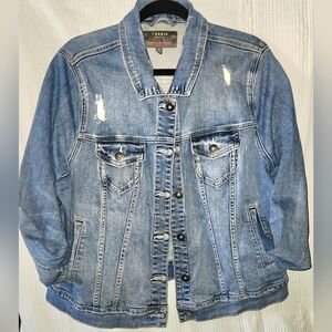 Womens' Torrid Distressed Denim Jacket Size 1 GUC
